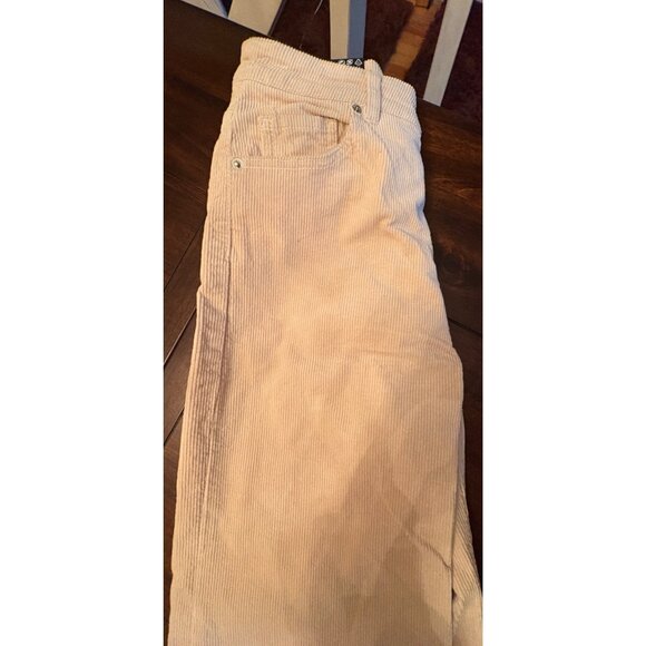 Beige Corduroy Wide Leg Pants For Quirky Fashion Lovers Size 4 - Picture 7 of 11